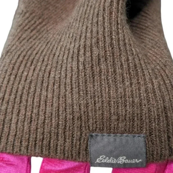 Eddie Bauer Medium Merino Wool Blend Mens Stretchy Crewneck Tan Brown Sweater - Picture 7 of 12